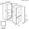 AEG SCE819E5TS Super Tall Integrated Frost Free Fridge Freezer with Sliding Door Fixing Kit - White - E Rated