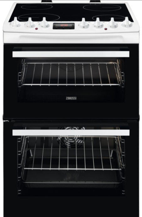 Zanussi ZCV69360WA 60cm Electric Cooker with Ceramic Hob -  White