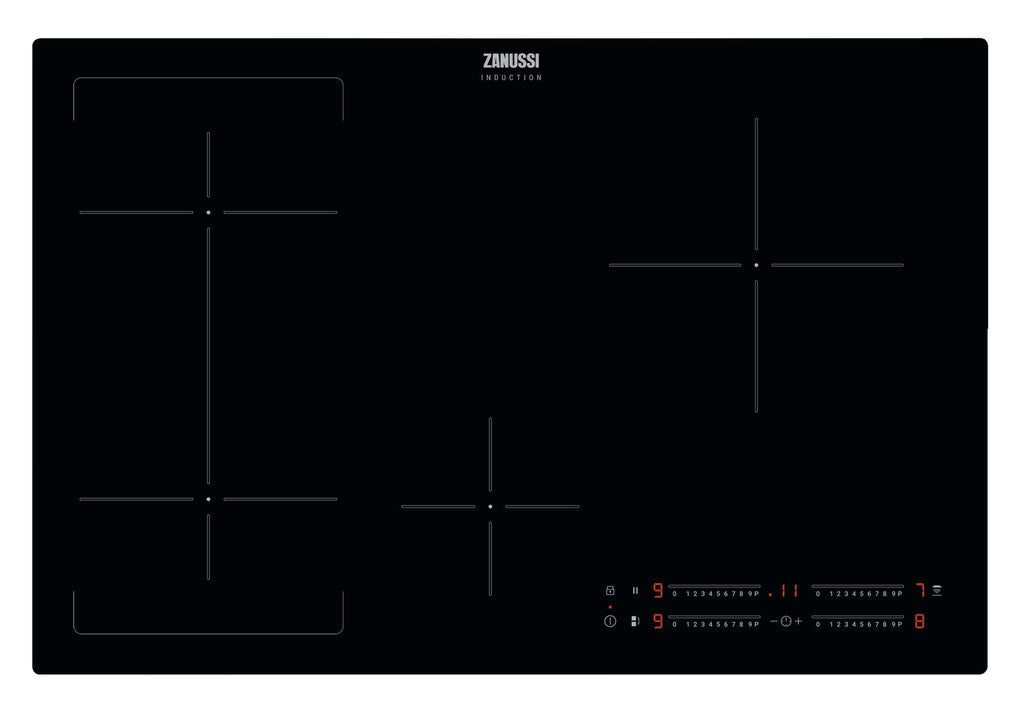 Zanussi ZIFN844K 78cm Induction Hob - Black