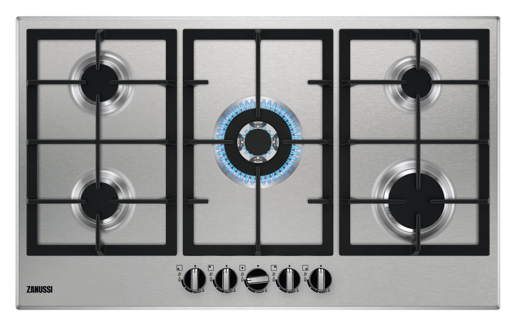 Zanussi ZGNN955X 86cm Gas Hob - Stainless Steel