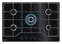 Zanussi ZGGN755K 74cm Gas Hob - Black Glass