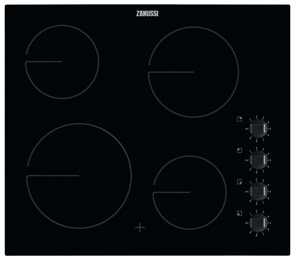 Zanussi ZHRN640K 59cm Ceramic Hob - Black