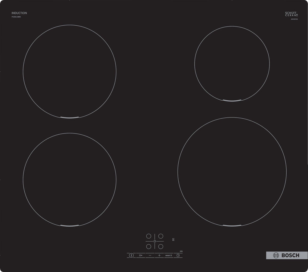 Bosch Serie 4 PUE611BB5E 59cm Induction Hob - Black