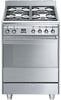 Smeg Concert SUK61PX8 60cm Dual Fuel Cooker - Stainless Steel