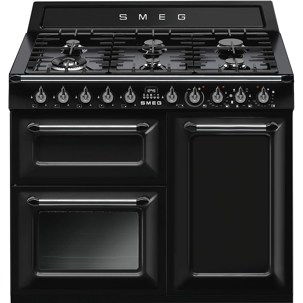 Smeg Victoria TR103BL 100cm Dual Fuel Range Cooker - Black