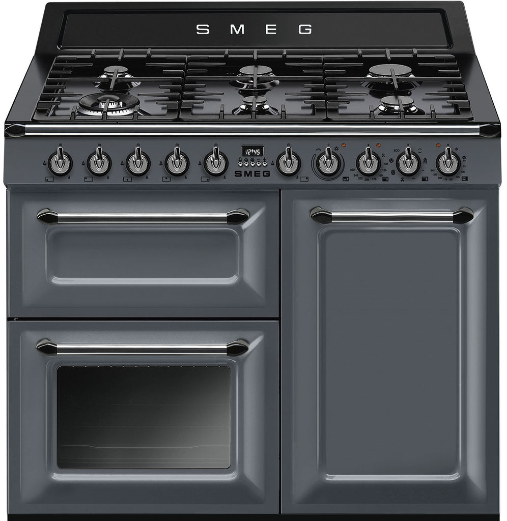 Smeg Victoria TR103GR 100cm Dual Fuel Range Cooker - Slate Grey