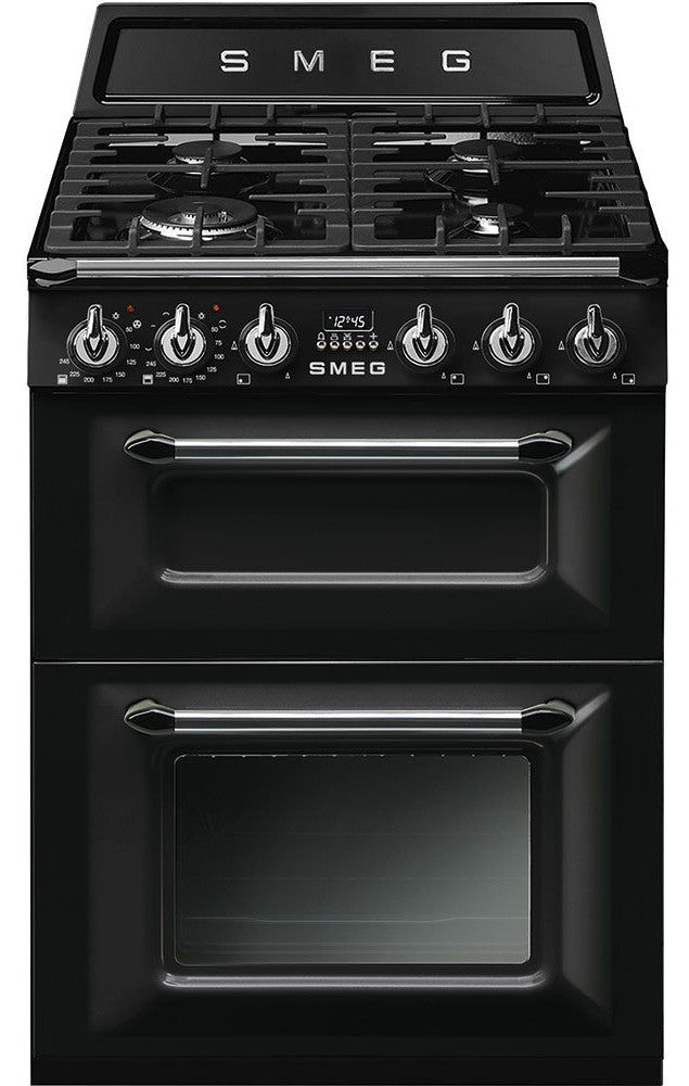 Smeg Victoria TR62BL 60cm Dual Fuel Cooker - Black