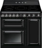 Smeg TR93IBL Victoria 90cm Electric Induction Hob Gloss Black - Moores Appliances Ltd.