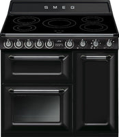 Smeg Victoria TR93IBL2 90cm Electric Range Cooker with Induction Hob - Black