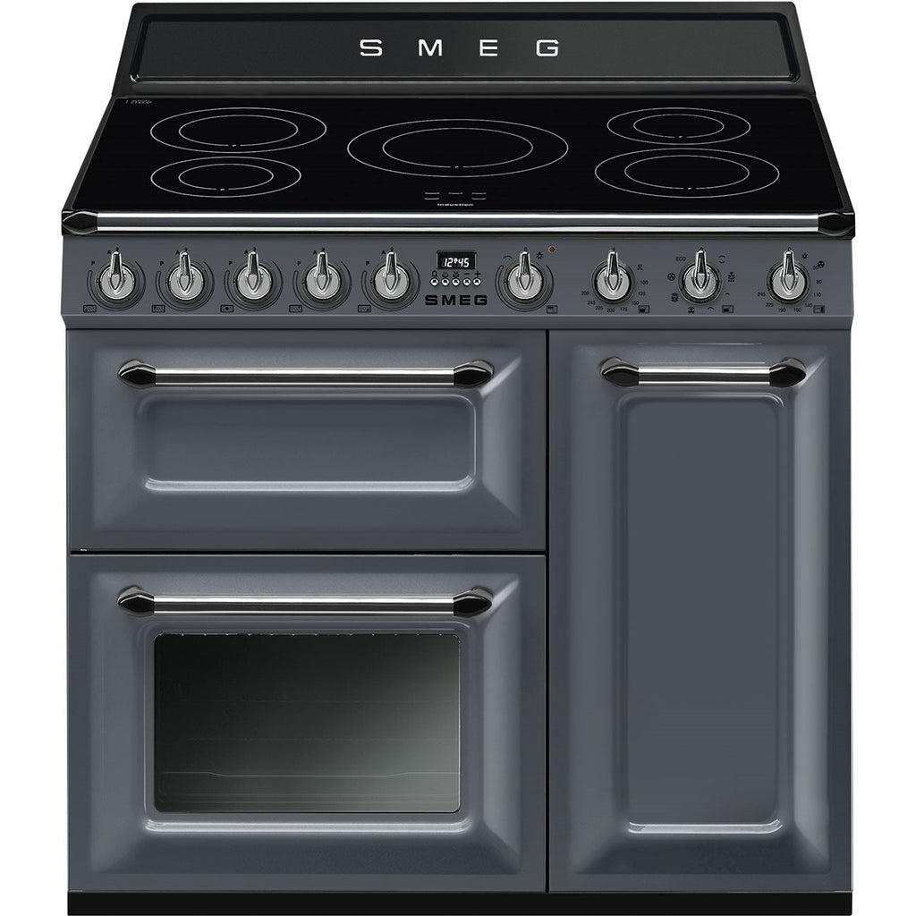 Smeg Victoria TR93IGR2 90cm Electric Range Cooker with Induction Hob - Slate Grey