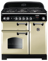 Rangemaster Classic CLA90DFFCR/C 90cm Dual Fuel Range Cooker - Cream/Chrome Trim