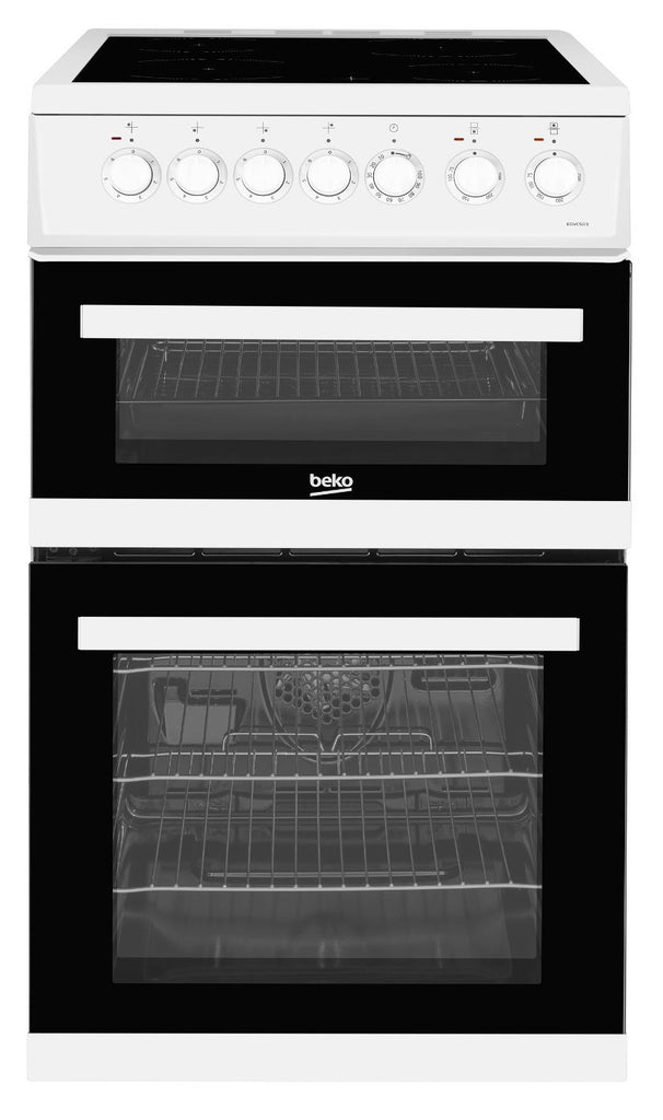 Beko EDVC503W 50cm Electric Cooker with Ceramic Hob - White