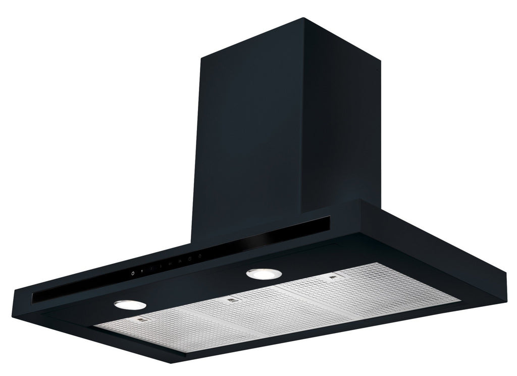 Rangemaster Hi-Lite HLTHDS110BL 110cm Flat Chimney Hood - Black