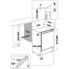 Hotpoint HFA11 60cm Integrated Undercounter Fridge with Ice Box - Fixed Door Fixing Kit - White - F Rated