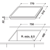 Hotpoint HR724BH 77cm Ceramic Hob - Black