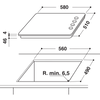 Indesit RI860C 58cm Ceramic Hob - Black