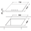 Indesit THP751PIXI 75cm Gas Hob - Stainless Steel