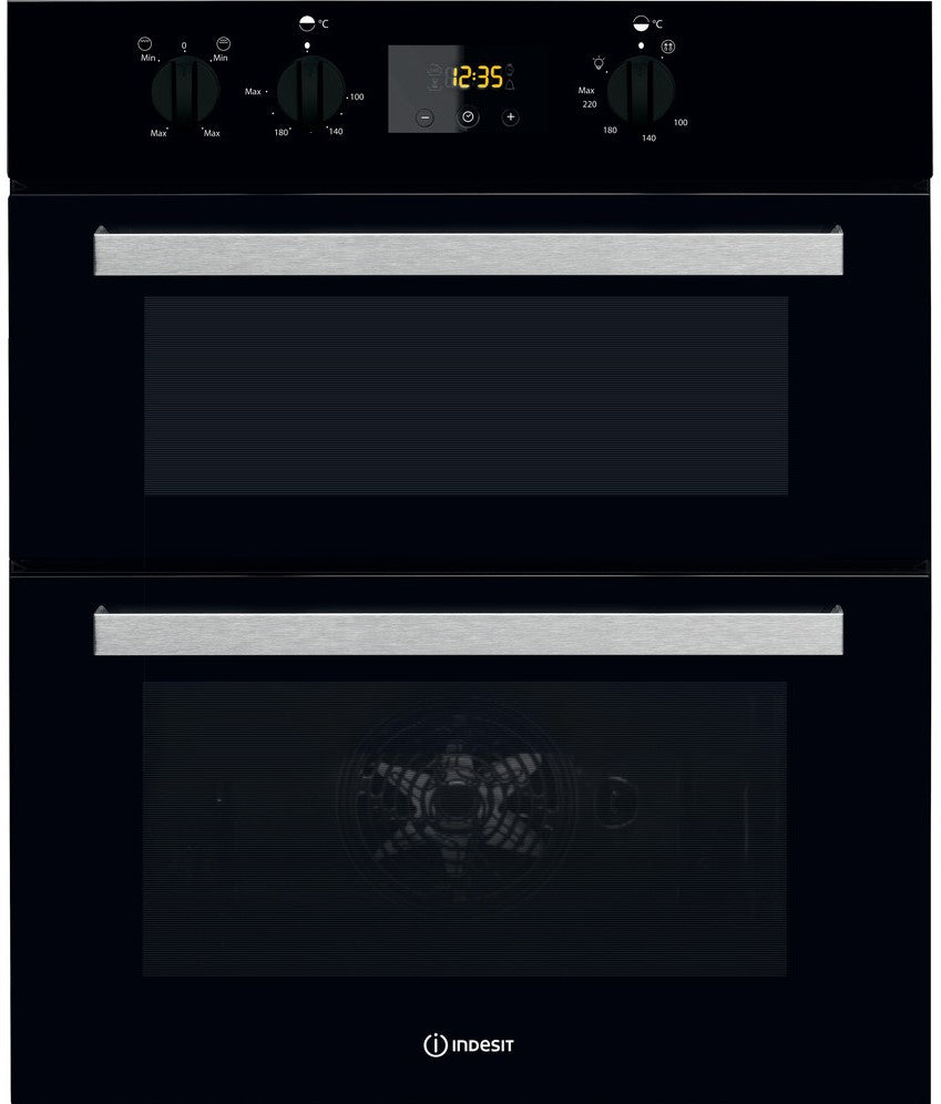 Indesit IDU6340BL Built Under Electric Double Oven - Black