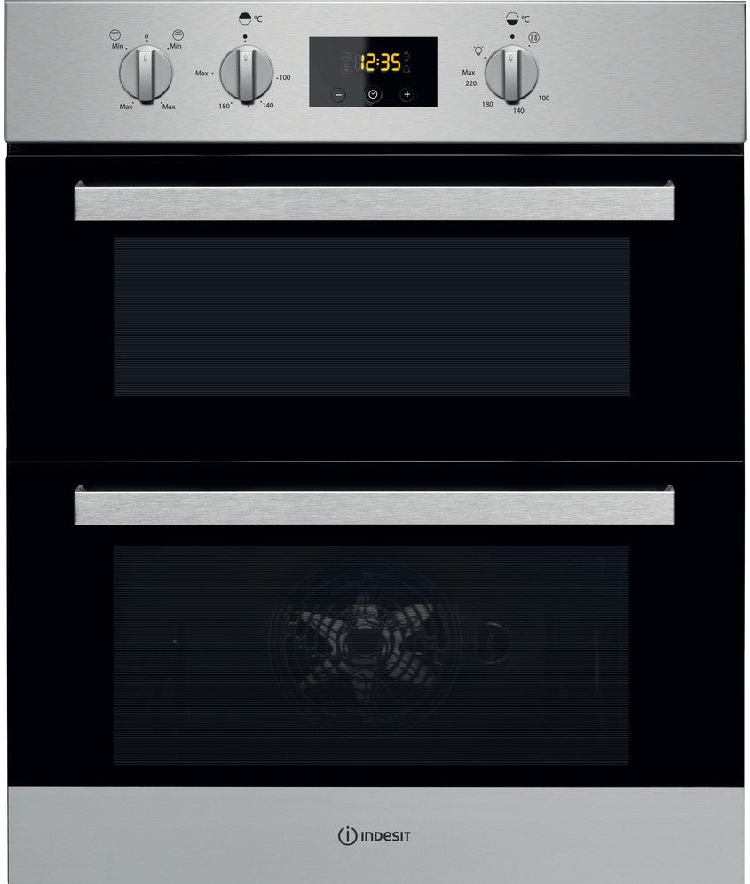 Indesit IDU6340IX Built Under Electric Double Oven - Stainless Steel