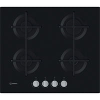 Indesit ING61TBK 60cm Gas Hob - Black Glass