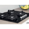 Indesit ING61TBK 60cm Gas Hob - Black Glass