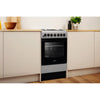 Indesit IS5G4PHSS 50cm Dual Fuel Cooker - Inox