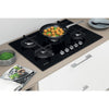 Indesit ING72TBK 73cm Gas Hob - Black Glass