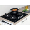 Indesit ING61TBK 60cm Gas Hob - Black Glass