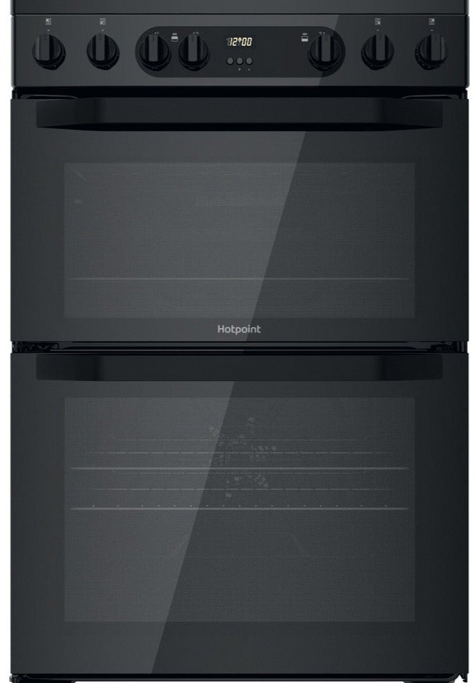 Hotpoint HDEU67V9C2B/UK 60cm Electric Cooker with Ceramic Hob - Black