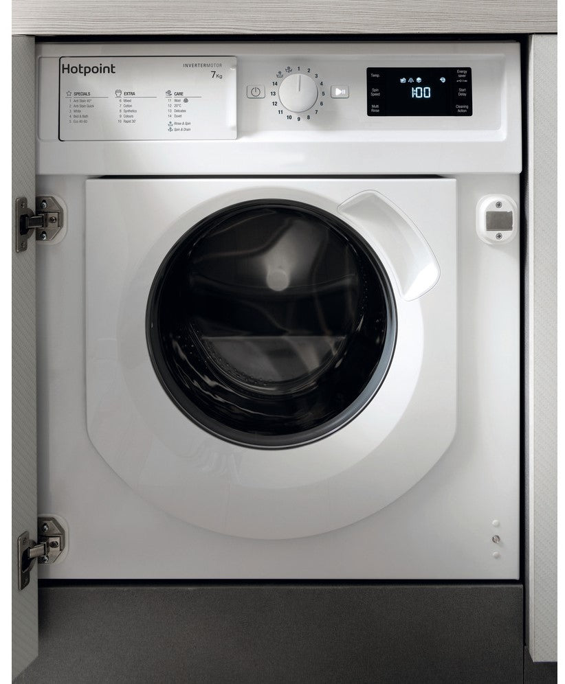 Hotpoint BIWMHG71483UKN 7Kg Integrated Washing Machine with 1400 rpm - White - D Rated