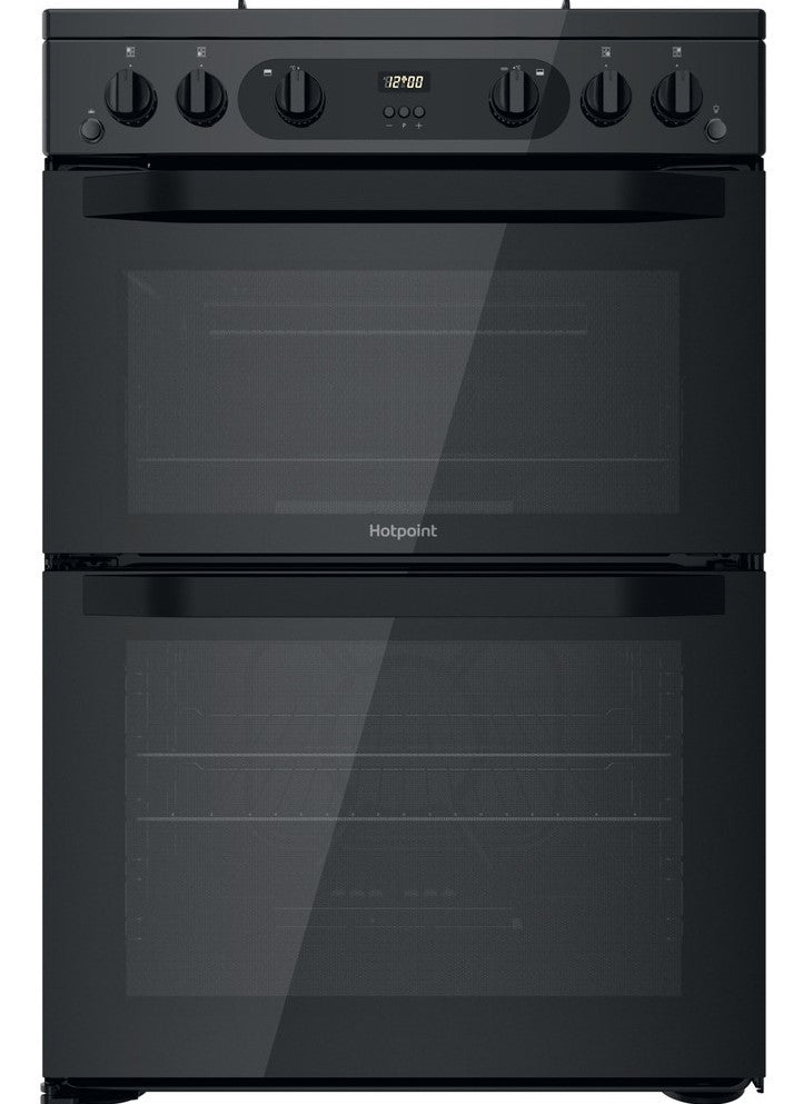 Hotpoint HDM67G0CMB 60cm Gas Cooker - Black