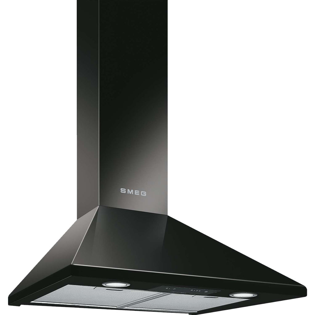 Smeg KSED65NEE 60cm Chimney Hood Gloss Black - Moores Appliances Ltd.