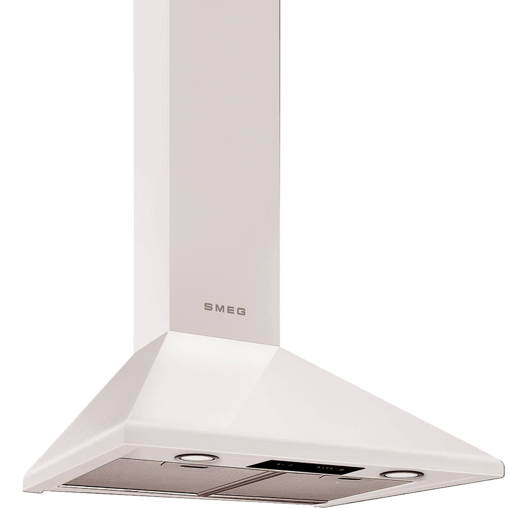 Smeg KSED65PE 60cm Chimney Hood Gloss Cream - Moores Appliances Ltd.