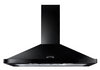 Rangemaster LEIHDC100BC 100cm Chimney Hood - Black with Chrome Trim