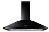 Rangemaster LEIHDC110BC 110cm Chimney Hood - Black with Chrome Trim