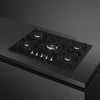 Smeg Classic PV375N 75cm Gas Hob - Black On Glass