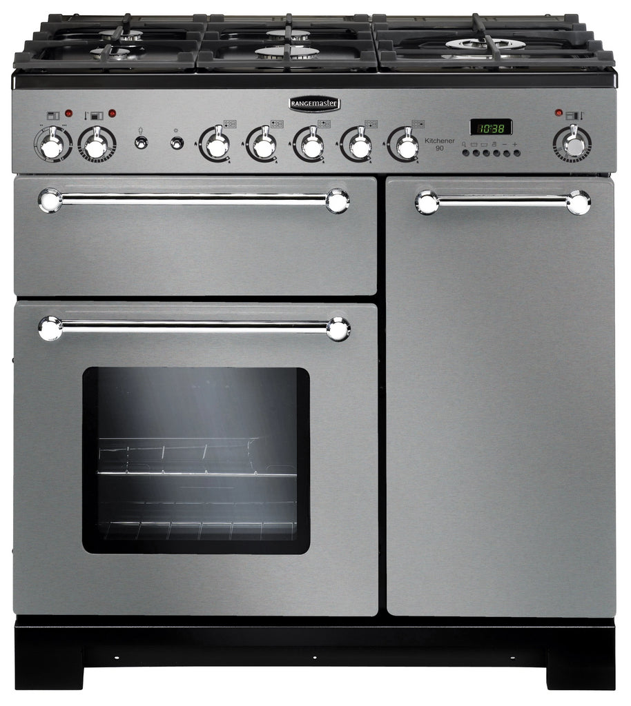 Rangemaster Kitchener KCH90NGFSS/C 90cm Gas Range Cooker - Stainless Steel