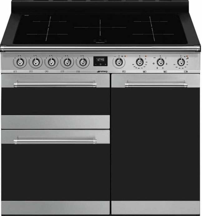 Smeg Symphony SY103I 100cm Electric Range Cooker with Induction Hob - Stainless Steel