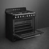 Smeg Victoria TR90BL2 90cm Dual Fuel Range Cooker - Black