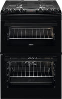 Zanussi ZCK66350BA 60cm Dual Fuel Cooker - Black