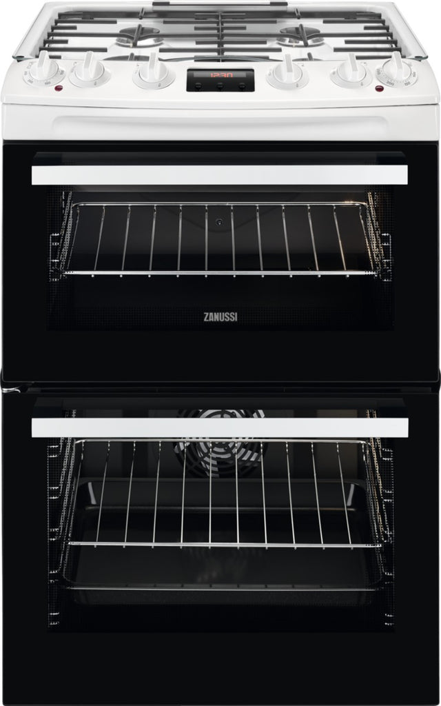 Zanussi ZCK66350WA 60cm Dual Fuel Cooker - White