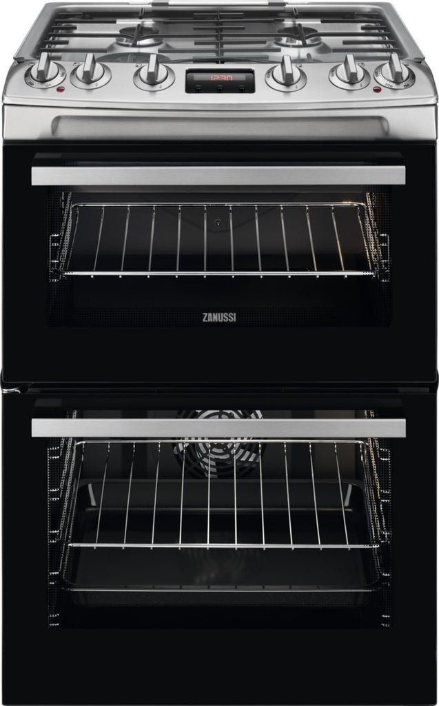 Zanussi ZCK66350XA 60cm Dual Fuel Cooker - Stainless Steel